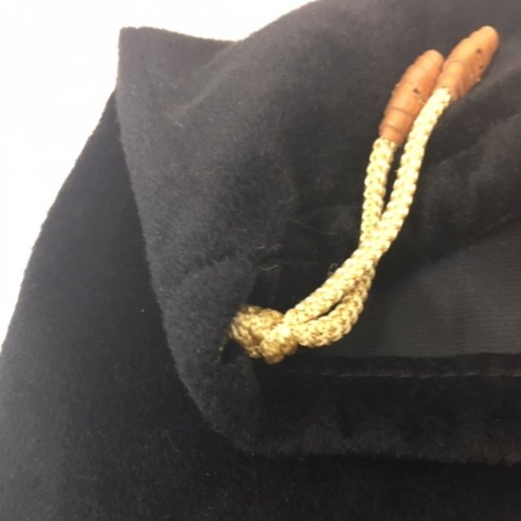 Tauer & Johnson Black Velvet Dust Shoe Bag Vintage Drawstring Leather Logo ONE - Picture 8 of 9